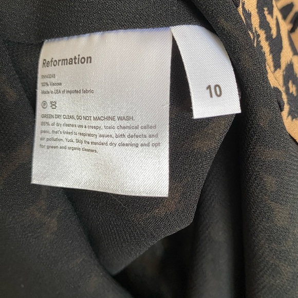 Reformation Gracie 🐆 leopard print MOB WIFE 💋 60s mod mini “vintage” rare - Picture 8 of 9